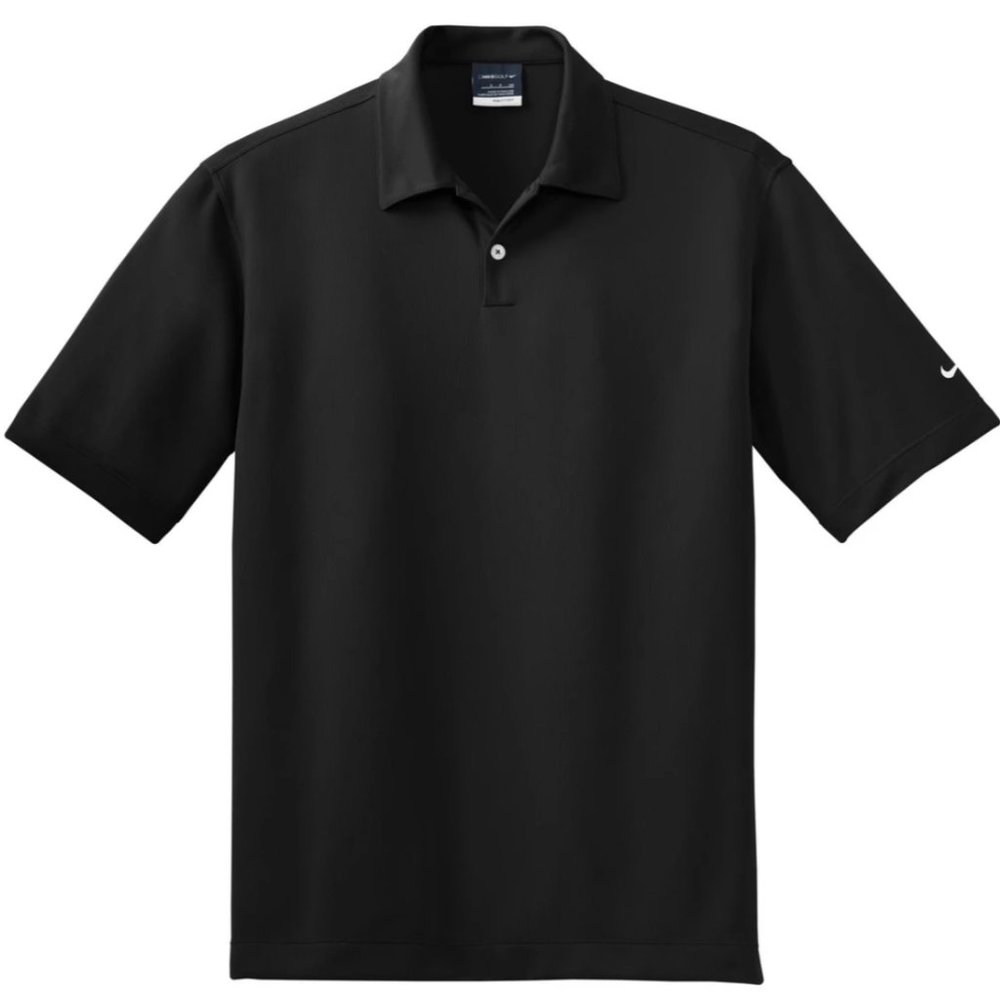 Nike Men's Black Dri-FIT Short Sleeve Pebble Polo